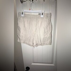 Old Navy Women's High Waist Tan Linen Shorts